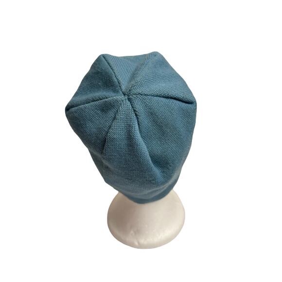 THE NORTH FACE Merino Wool Flower Embroidered Beanie Blue One Size Adult Fleece - Picture 3 of 7